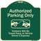 Signmission Designer Series-Authorized Parking Violators Will Be Towed Away Owner, 18" x 18", G-1818-9997 A-DES-G-1818-9997 - alternate 1